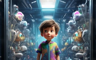 男孩 Robot组合，探索机器人世界
